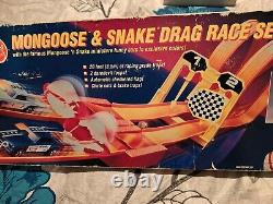 Set de course de dragster Mongoose & Snake Hot Wheels vintage 1993 #00385 édition limitée