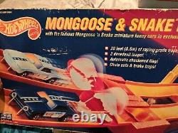 Set de course de dragster Mongoose & Snake Hot Wheels vintage 1993 #00385 édition limitée