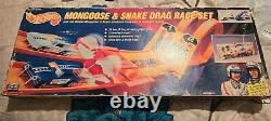 Set de course de dragster Mongoose & Snake Hot Wheels vintage 1993 #00385 édition limitée