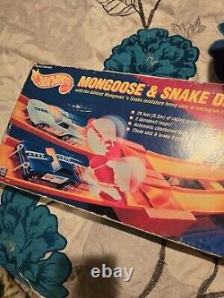 Set de course de dragster Mongoose & Snake Hot Wheels vintage 1993 #00385 édition limitée