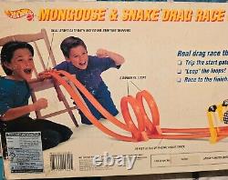 Set de course de dragster Mongoose & Snake Hot Wheels vintage 1993 #00385 édition limitée