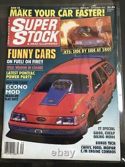 Stock Super & Drag Illustrated Magazine 1987 Lot Clete Année Set Nhra Racing