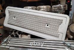 Style vintage MOON : Carter de vallée en aluminium nervuré pour moteur Buick NAILHEAD V8 Hot Rod Custom.