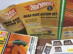 Vintage 1968 Hot Wheels Drag-race Action Set & Jump Ramp Withboxes 32 Ford Super