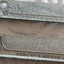 Vintage Los Angeles License Plate Frame Set Robert Brown Ford Chevy Hot Rod Rat