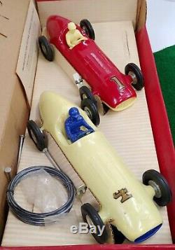 Vintage Pagco Wind Jet-up Race Cars'2504 Drag Strip Set Withoriginal Box Rare