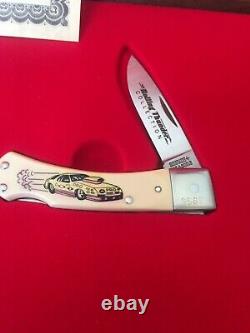 Vintage Schrade USA 1992 Rolling Thunder Drag Racing Scrimshaw Knife Set