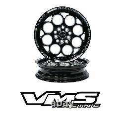 Vms Racing 5x120 Modulo F+r Drag Pack Wheels Rims Set 15x10 +25et & 15x3.5 -13et