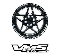 Vms Racing Delta F/r Drag Roues Rims Set 15x8 15x3.5 Pour Dodge Neon Srt4