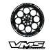 Vms Racing Noir Modulo Finition De Fraisage Roue Drag Rim 15x8 4x100/114.3 Et20 -x4