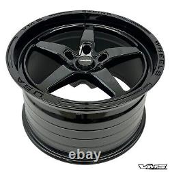 Vms Racing V-star Drag Pack Jantes de Course R 17x10 30 Et / F 18x5 -30 5x115 Bk