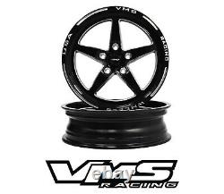 Vms Racing V-star Drag Race Rims Roues 17x10 18x5 Pour 08+ Dodge Challenger
