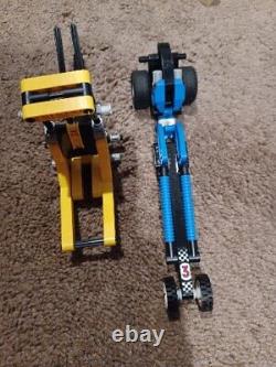 Voiture de course bleue Lego Technic Duel de Dragsters #4 Drag Racer Lot Vintage