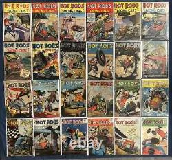 Voitures Hot Rods et voitures de course de 1951, #1-120. Ensemble complet très rare. Bandes dessinées vintage.