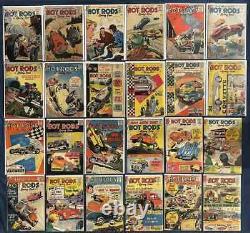 Voitures Hot Rods et voitures de course de 1951, #1-120. Ensemble complet très rare. Bandes dessinées vintage.