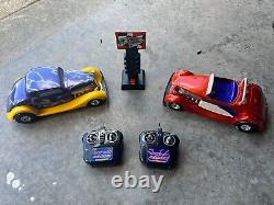 Vtg. 1999 Mattel Tyco R/C Hot Rod Drag racing 2 Hot Rods Boîte d'origine Testé et fonctionnel