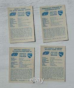 Vtg Championnats de Drag Officiels Course de Course Cartes AHRA Pack de Cire Ouvertes Gene Snow