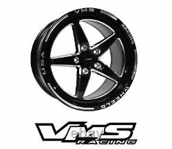 X2 Vms Racing V-star Drag Rims Wheels 18x9.5 +35 Pour Chevy Corvette C6 Z06